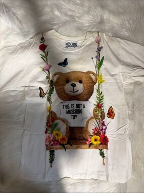 Authentic Moschino Couture Teddy Bear T-Shirt This Is Not A Moschino Toy